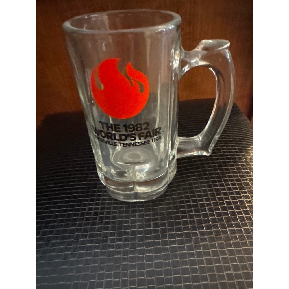 1982 World's Fair Commemorative Glass Mug Knoxville Tennessee Souvenir